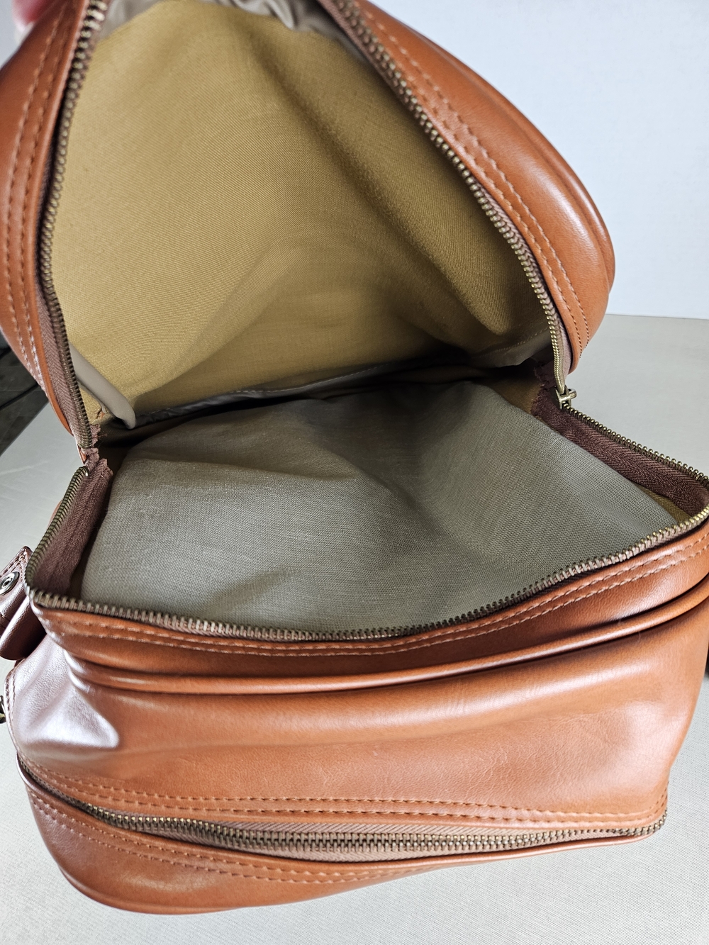1960s-70s Chestnut Vinyl Samsonite Tote Shoulder Strap Bag/Carry On Luggage/Sams - Picture 12 of 16
